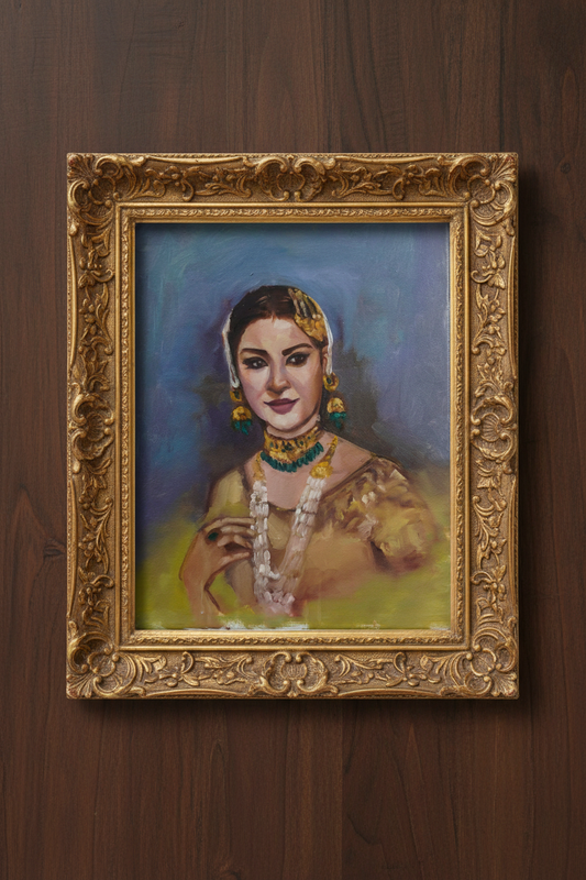 11X14 Portrait of Indian Jewelry (oil on canvas)