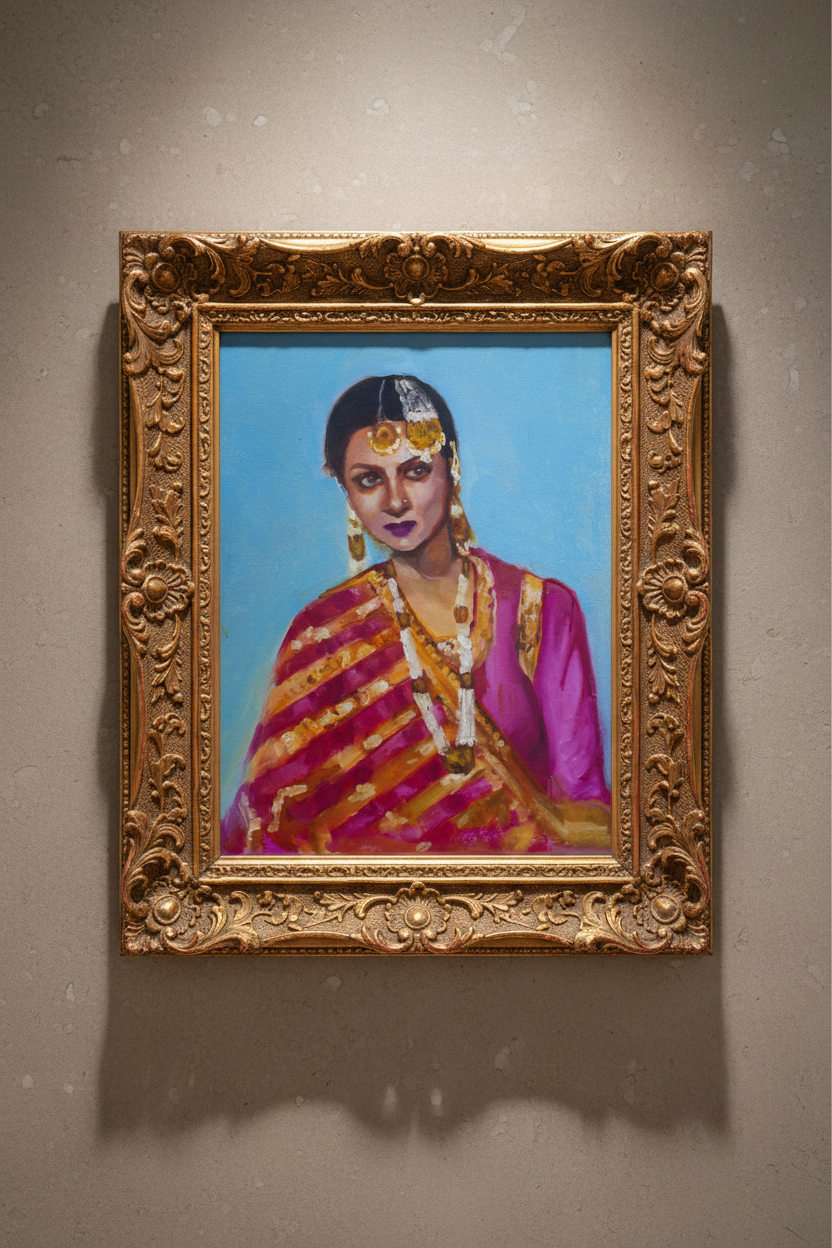 12X16 Umrao Jaan Portrait on Linen