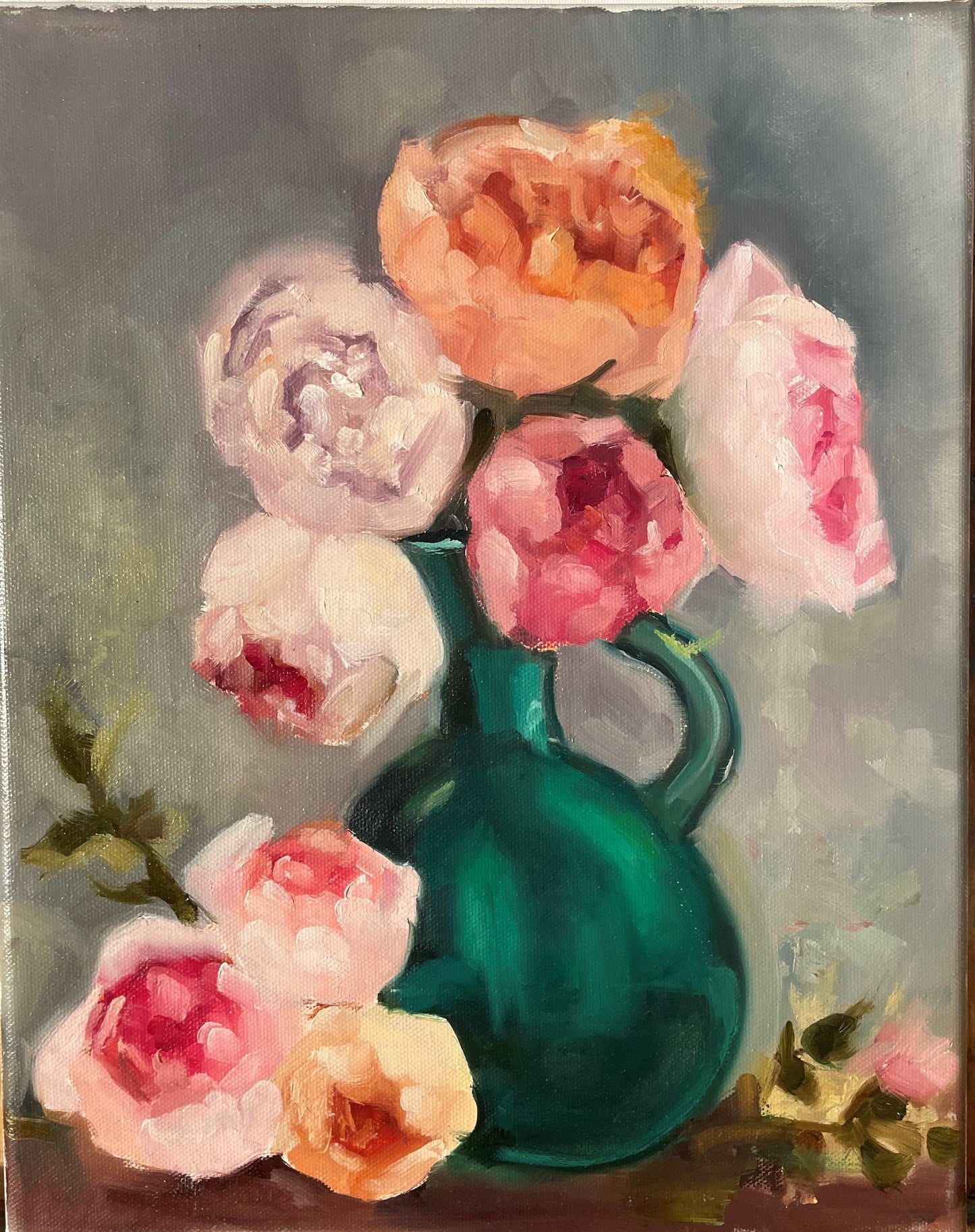 11X14 Roses -Oil on Canvas